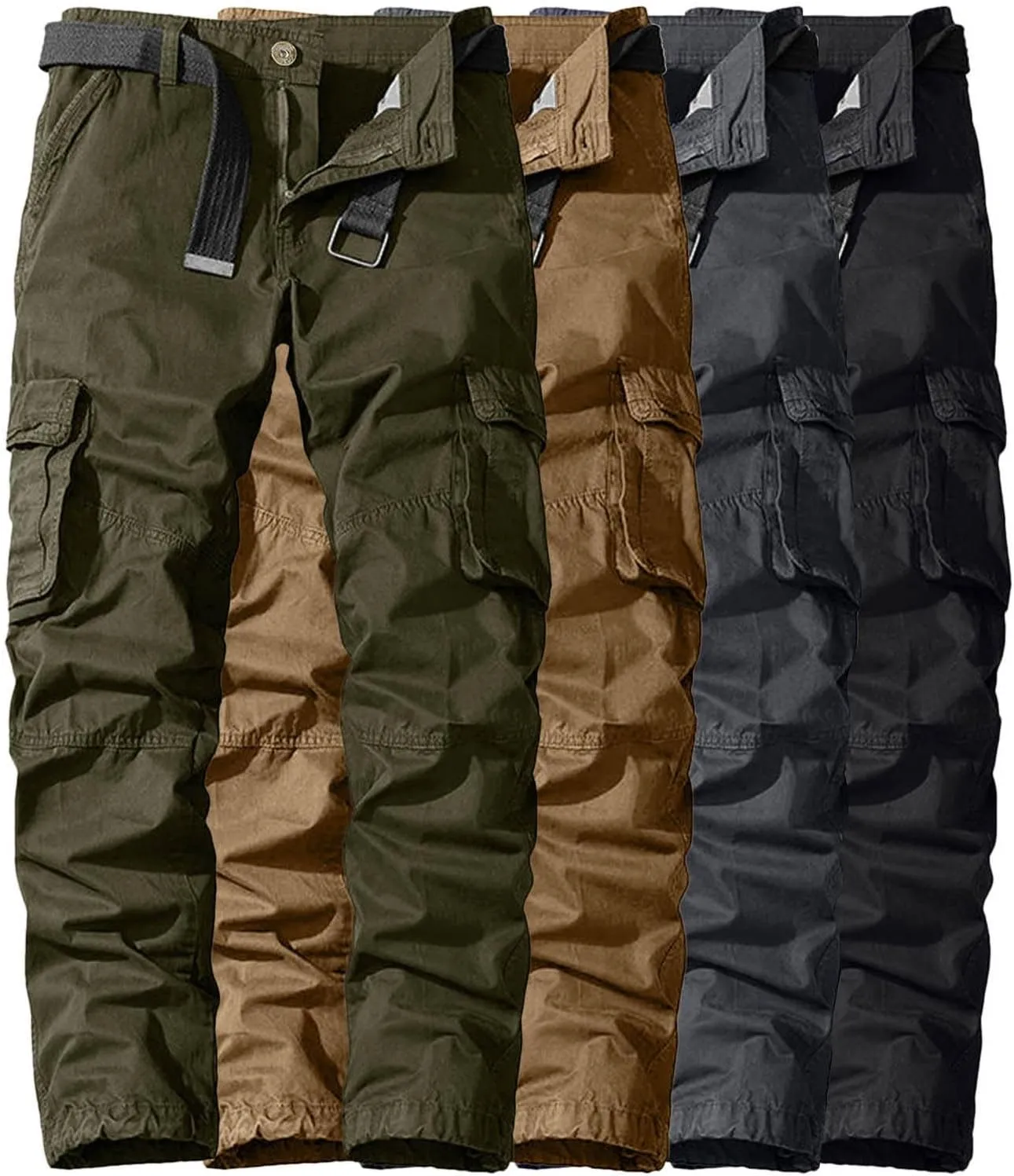 2023 Cargo Pants for Men Multi Pockets Stylish Plus Size Trousers Lightweight Casual Work Hiking Pants Tactical Sweatpants