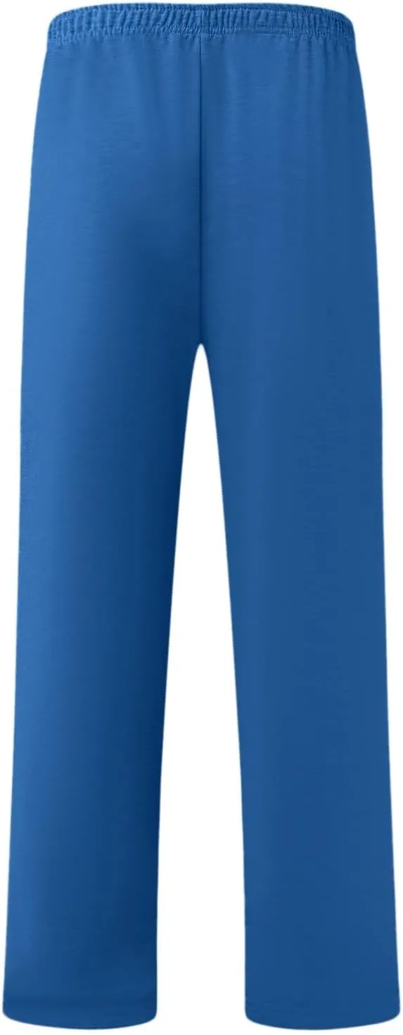 2024 Men's Cargo Sweatpants Stylish Casual Fleece Joggers Loose Fit Open Bottom Athletic Trousers for Men with Pockets