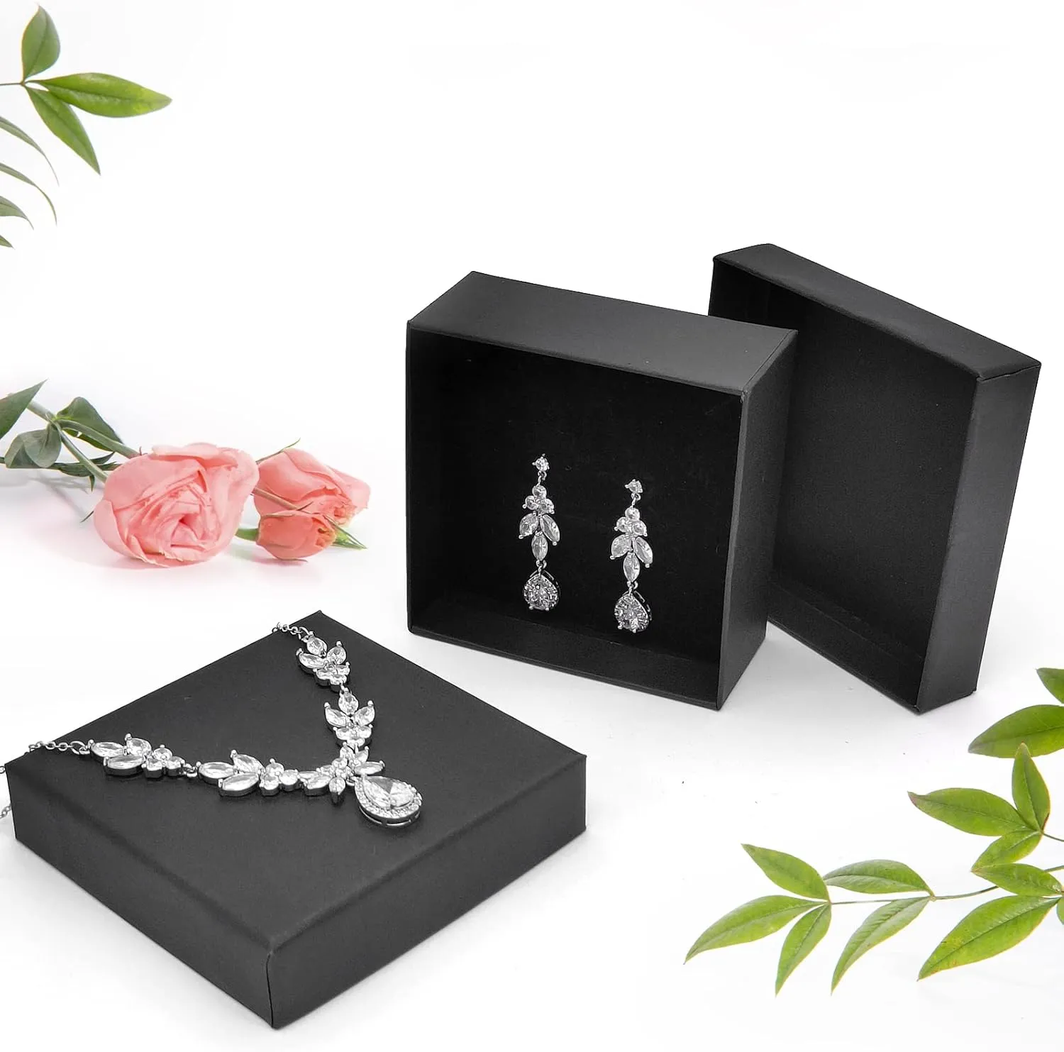 3UMeter Jewelry Sets for Women Necklace Earrings Bracelet Set White Gold Plated Jewelry Set with White AAA Cubic Zirconia for Women Wedding Jewelry for Bride Bridesmaid