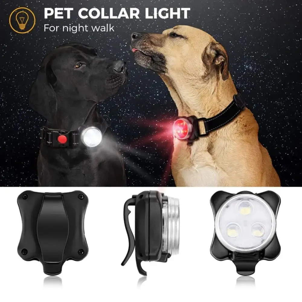 4 Modes Waterproof Safety Clip-on Light for Night Walking Led Dog Collar
