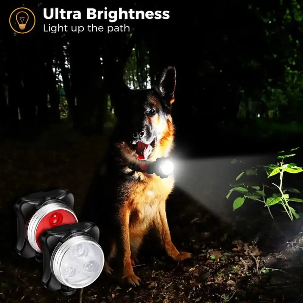 4 Modes Waterproof Safety Clip-on Light for Night Walking Led Dog Collar