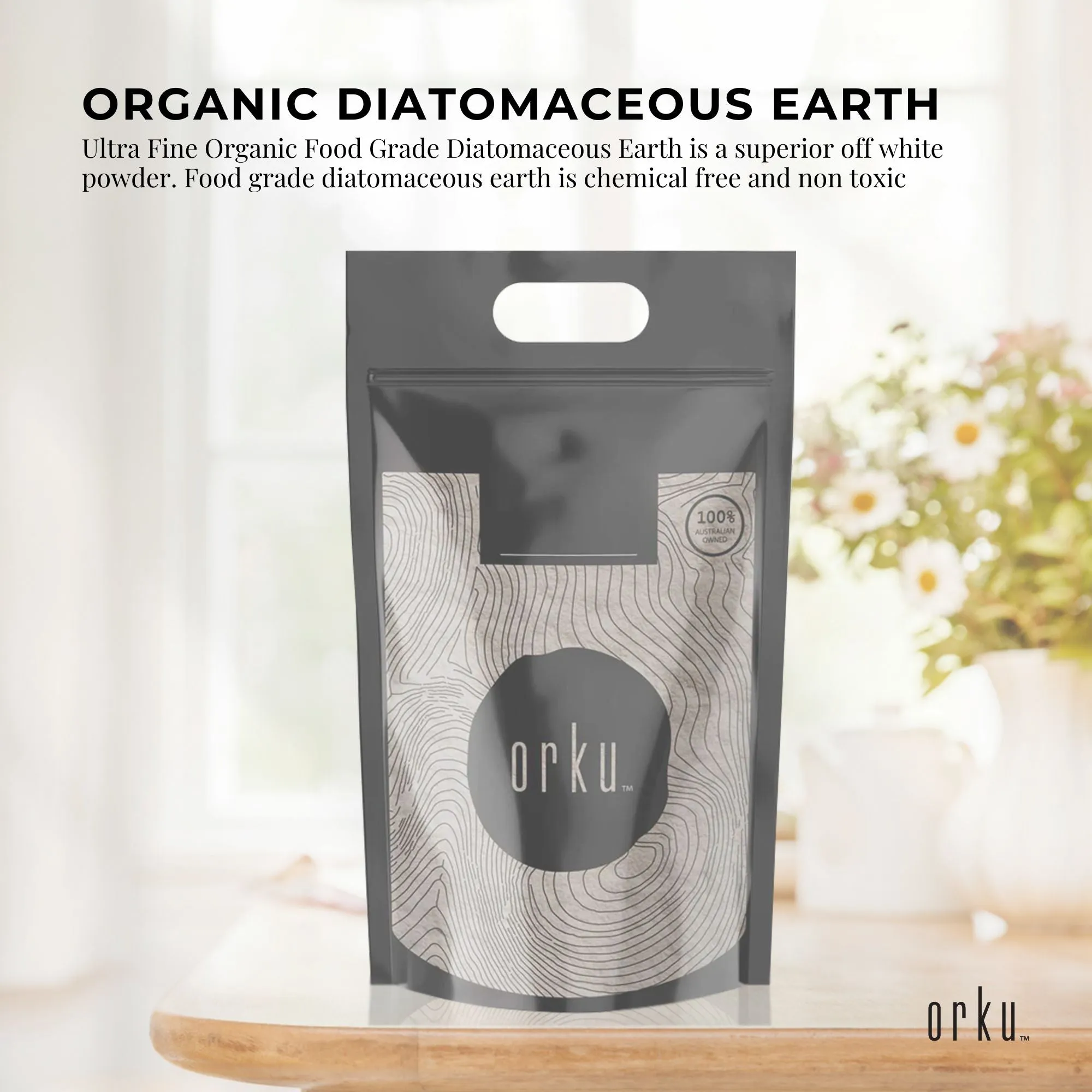 5Kg Organic Fine Diatomaceous Earth | Food Grade Fossil Shell Flour Powder