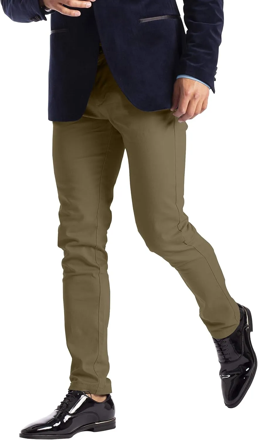Alamo Slim-Fit Chinos Pants Men - Classic Breathable Flat-Front Chino Pants for Men