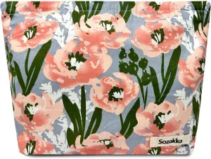 allydrew Cosmetic Pouch, Makeup and Toiletry Travel Bag, Pink Flower