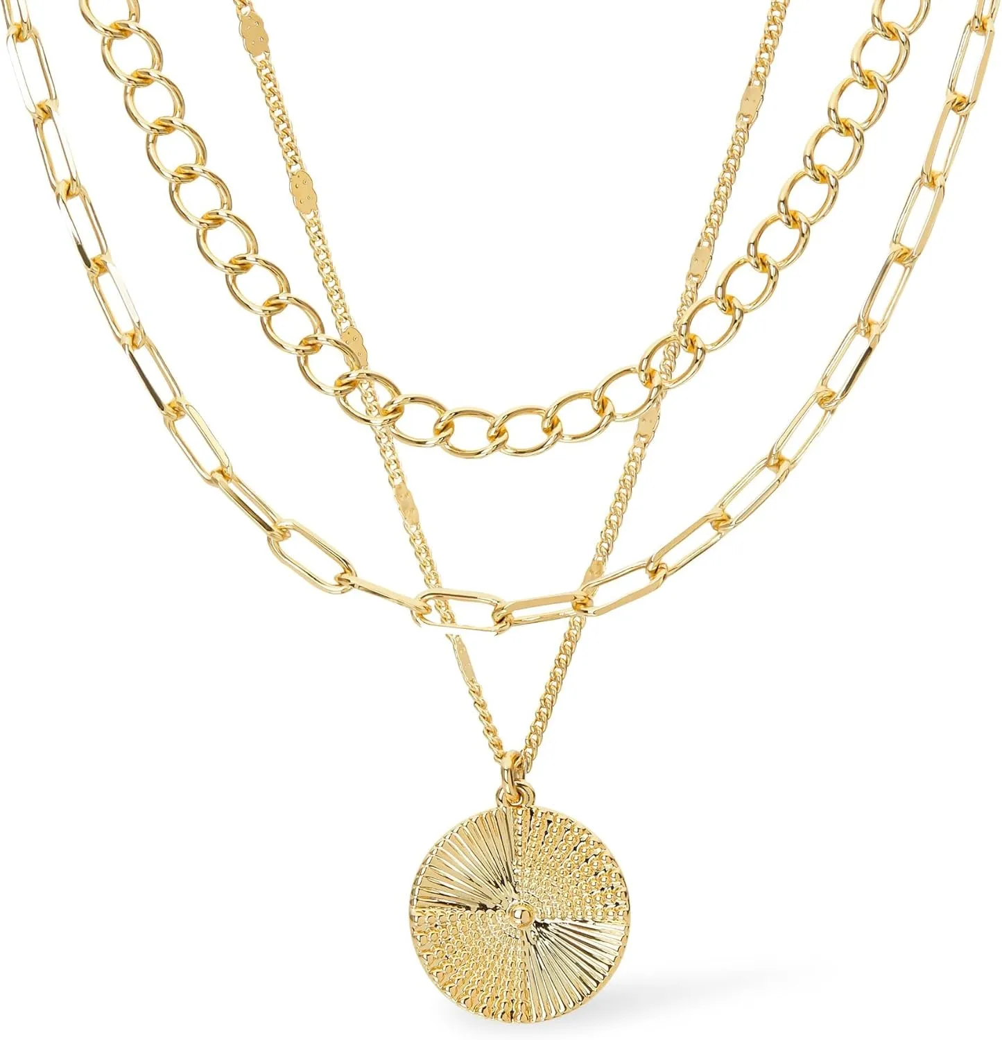 Ana Luisa Layered Necklaces for Women - Chic 14K Gold Plated Chains with Two Separate Necklaces for a Layered Look - Trendy Charm Necklace - Hypoallergenic & Tarnish-Free, Dainty Gold Necklace Women