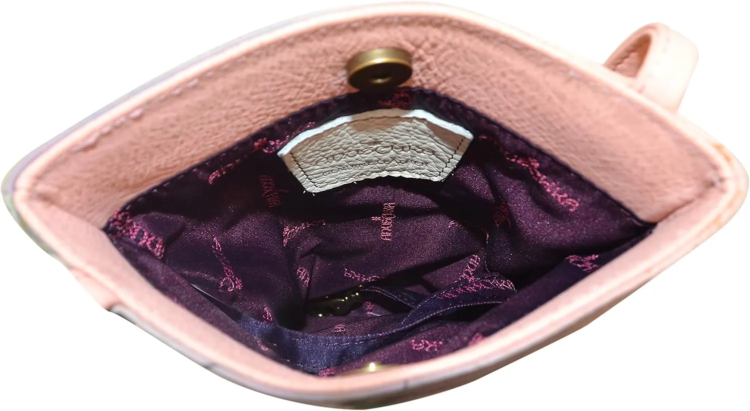 Anuschka Womens Hand Painted Genuine Leather Mini Double Zip Travel Crossbody - Magnetic Closure, ID Holder & Optical Case