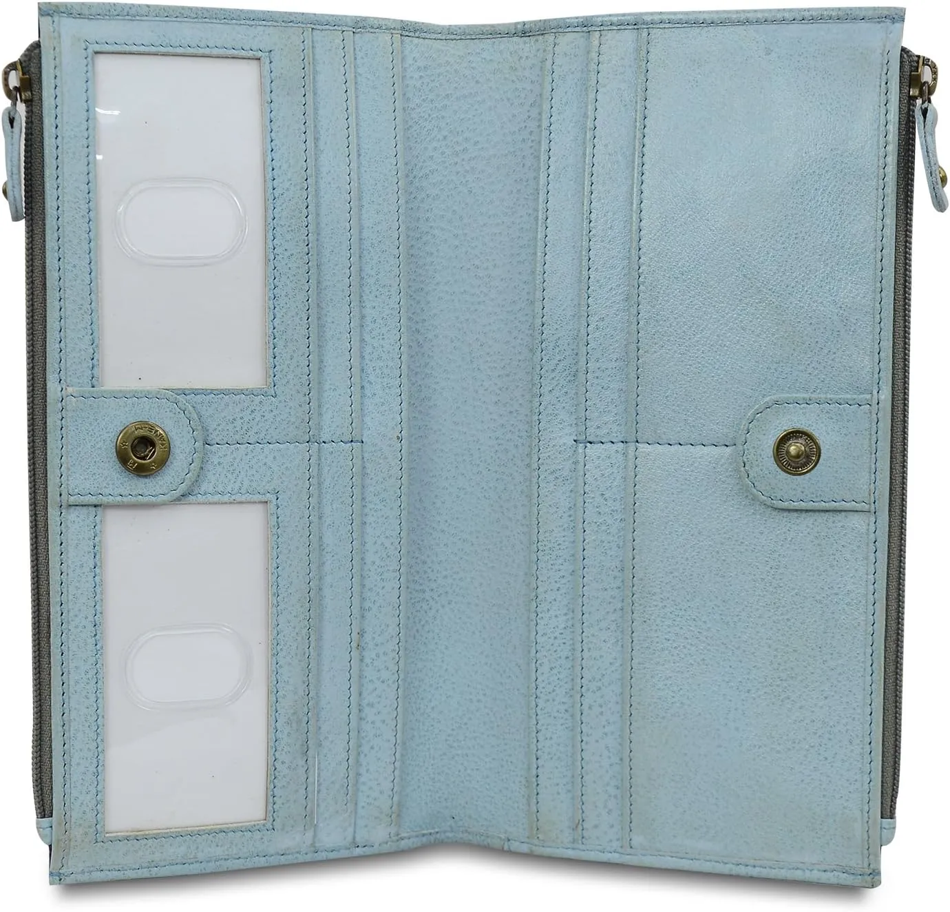 Anuschka Womens Hand-Painted Genuine Leather RFID Blocking Accordion Flap Wallet