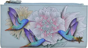 Anuschka Womens Hand-Painted Genuine Leather RFID Blocking Accordion Flap Wallet