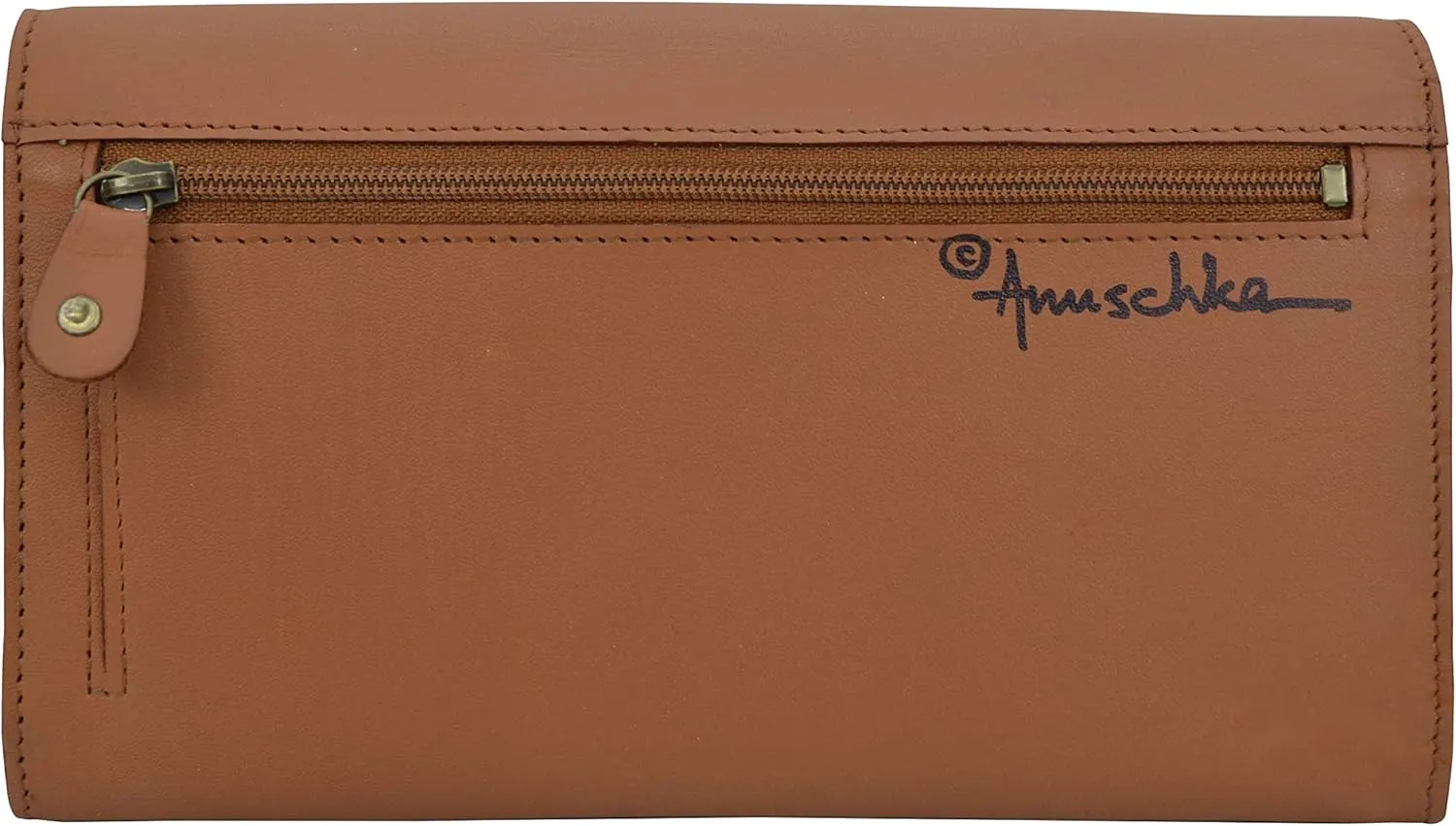 Anuschka Womens Hand-Painted Genuine Leather RFID Blocking Accordion Flap Wallet