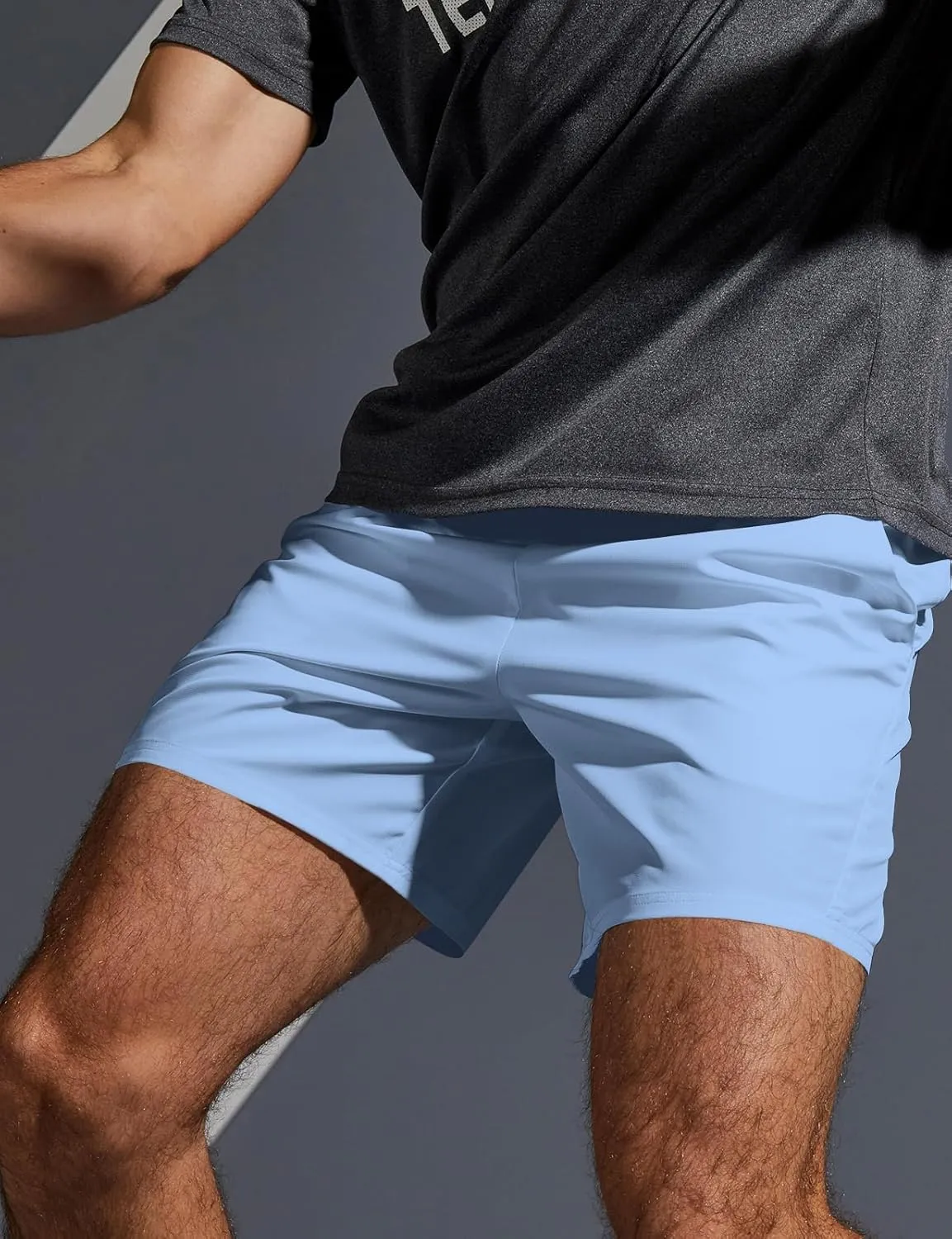 Aolesy Mens 2 in 1 Running Shorts -5''/7'' Quick Dry Workout Gym Shorts with Pockets, Tennis Training Athletic Shorts