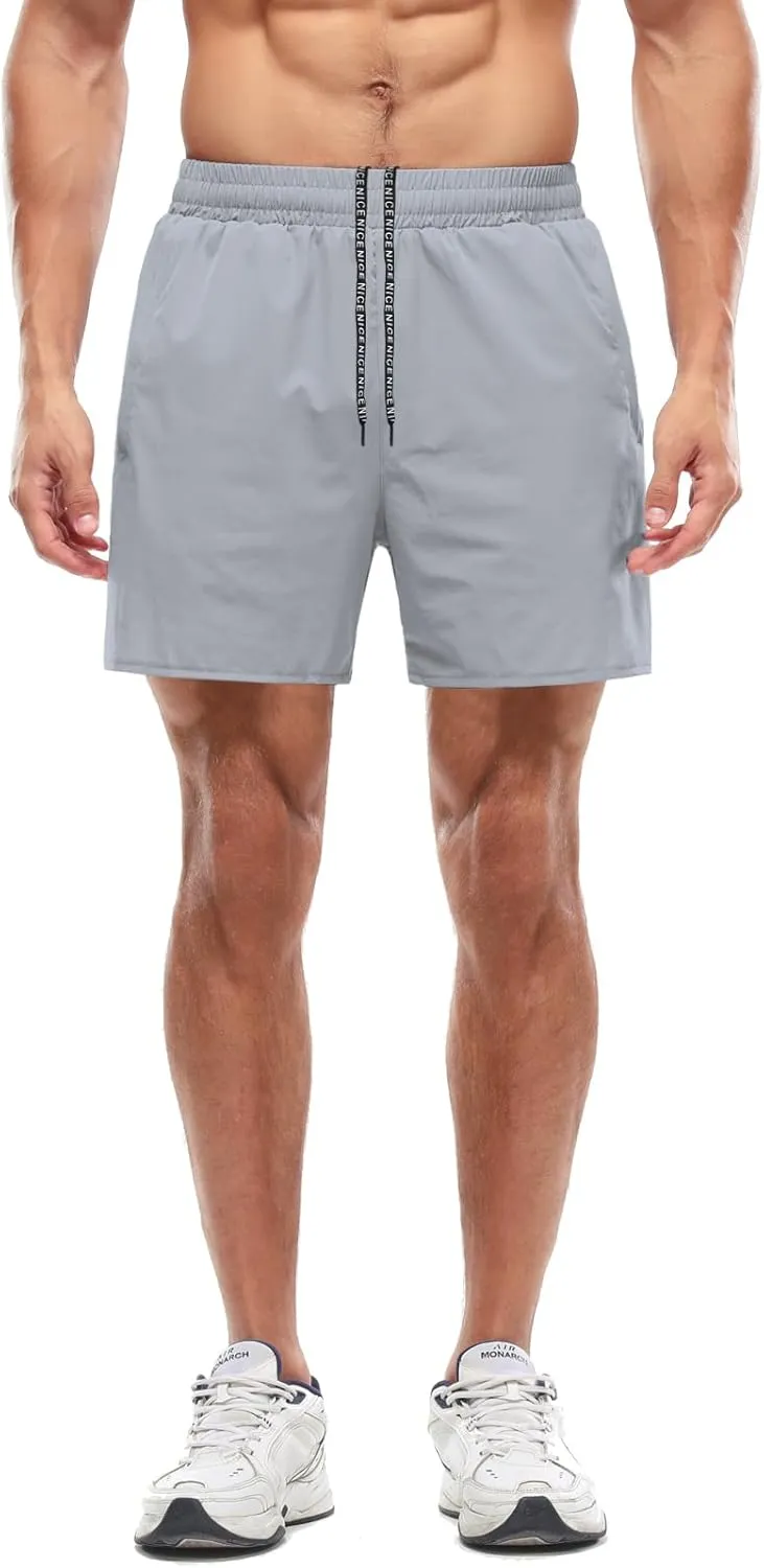 Aolesy Mens 2 in 1 Running Shorts -5''/7'' Quick Dry Workout Gym Shorts with Pockets, Tennis Training Athletic Shorts