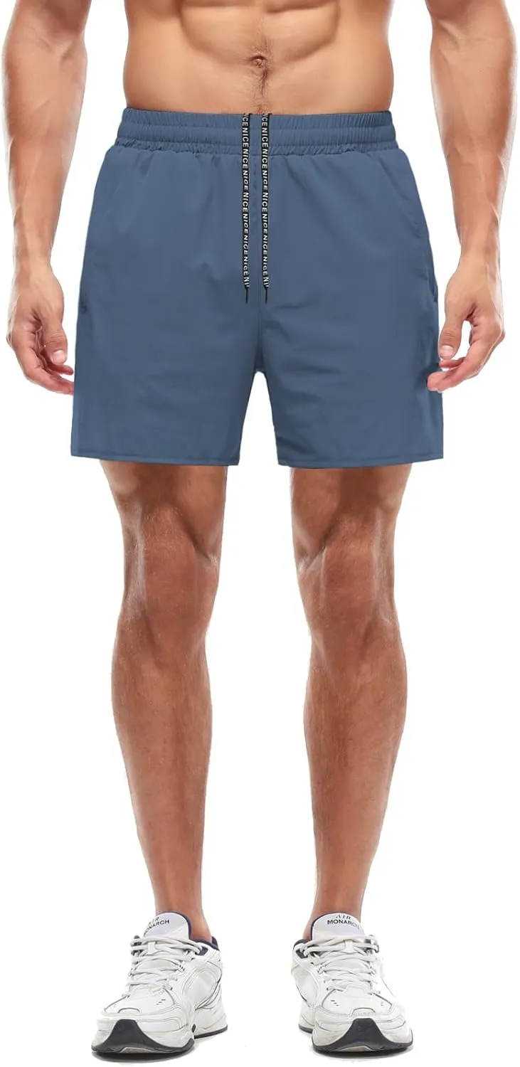 Aolesy Mens 2 in 1 Running Shorts -5''/7'' Quick Dry Workout Gym Shorts with Pockets, Tennis Training Athletic Shorts