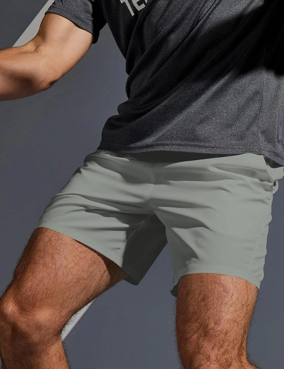 Aolesy Mens 2 in 1 Running Shorts -5''/7'' Quick Dry Workout Gym Shorts with Pockets, Tennis Training Athletic Shorts