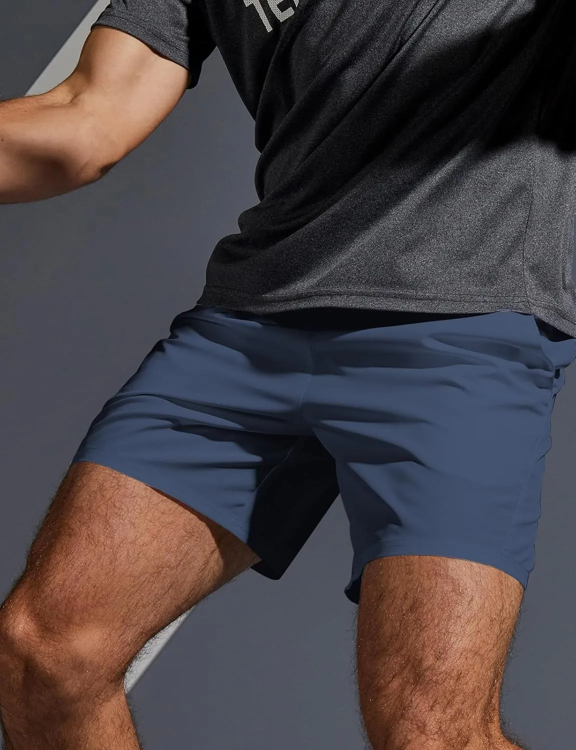 Aolesy Mens 2 in 1 Running Shorts -5''/7'' Quick Dry Workout Gym Shorts with Pockets, Tennis Training Athletic Shorts