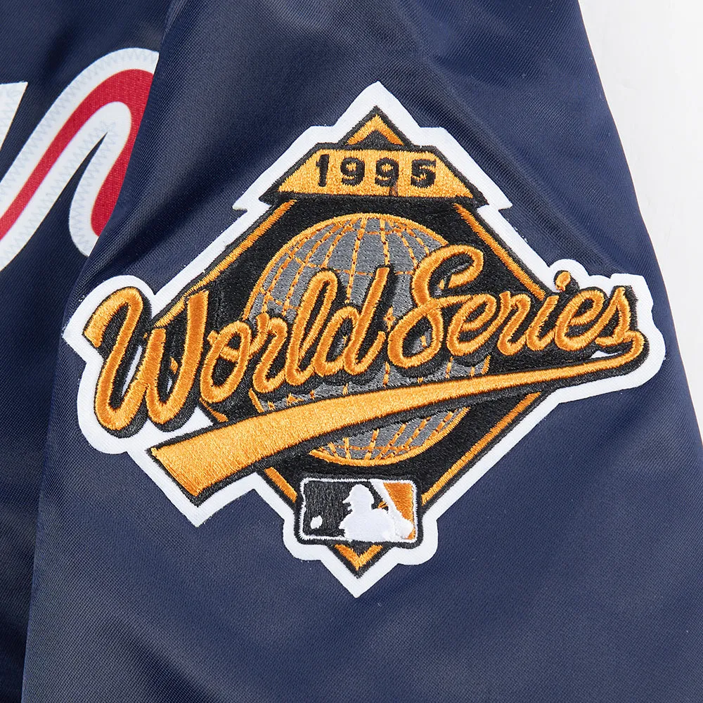 ATLANTA BRAVES CLASSIC BIG BOYS SATIN JACKET (MIDNIGHT NAVY)