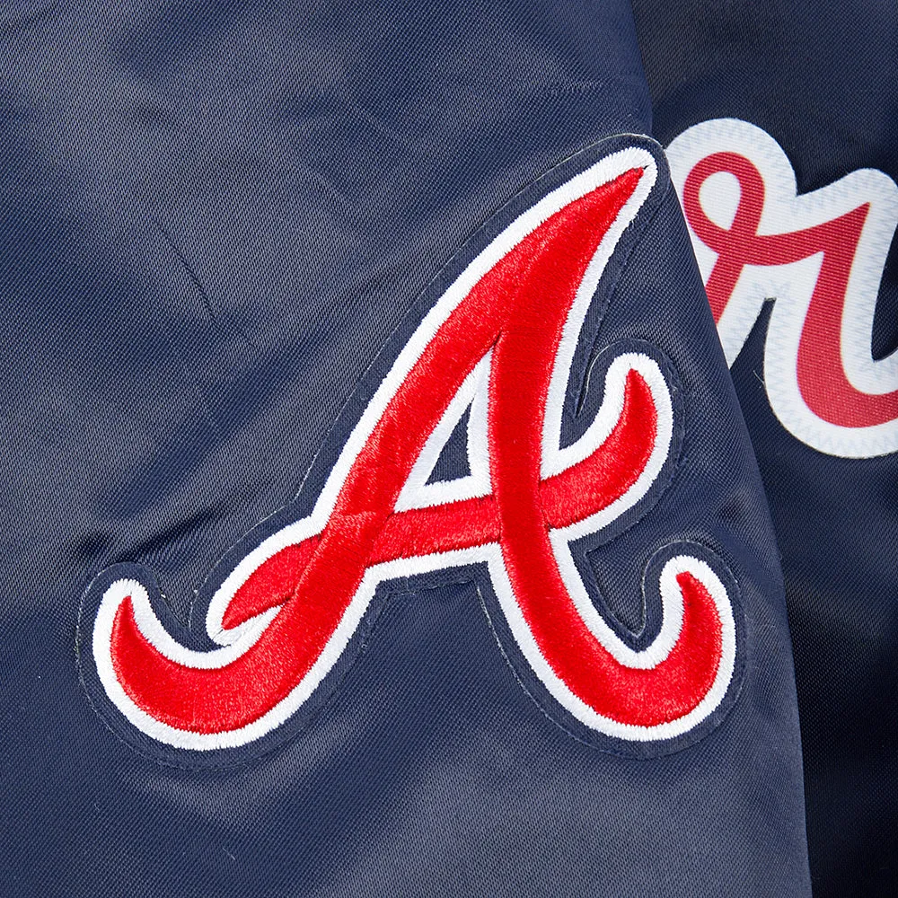 ATLANTA BRAVES CLASSIC BIG BOYS SATIN JACKET (MIDNIGHT NAVY)