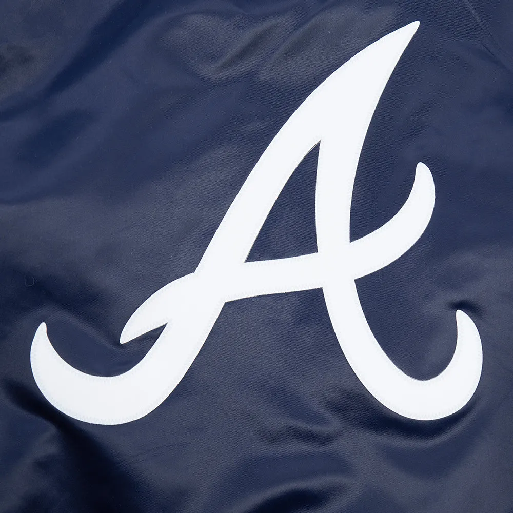 ATLANTA BRAVES CLASSIC BIG BOYS SATIN JACKET (MIDNIGHT NAVY)