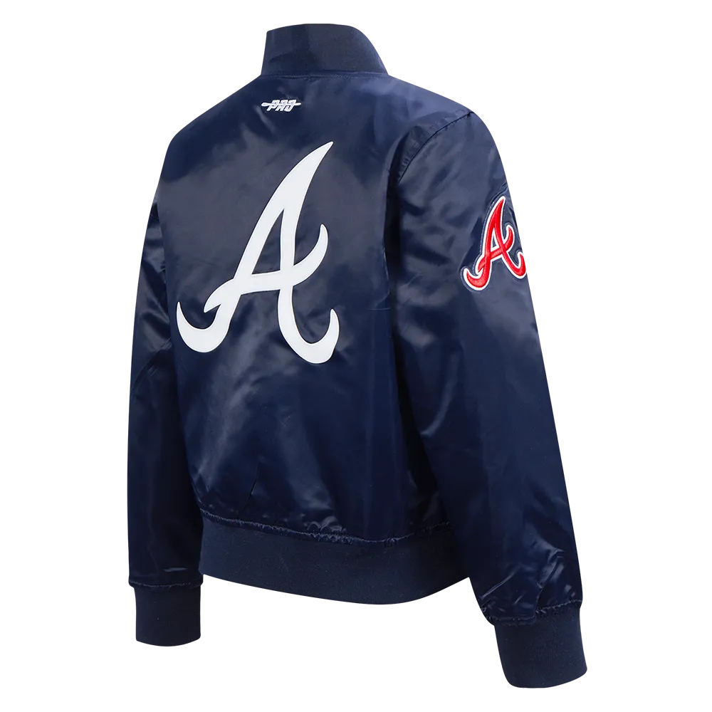 ATLANTA BRAVES CLASSIC LITTLE BOYS SATIN JACKET (MIDNIGHT NAVY)