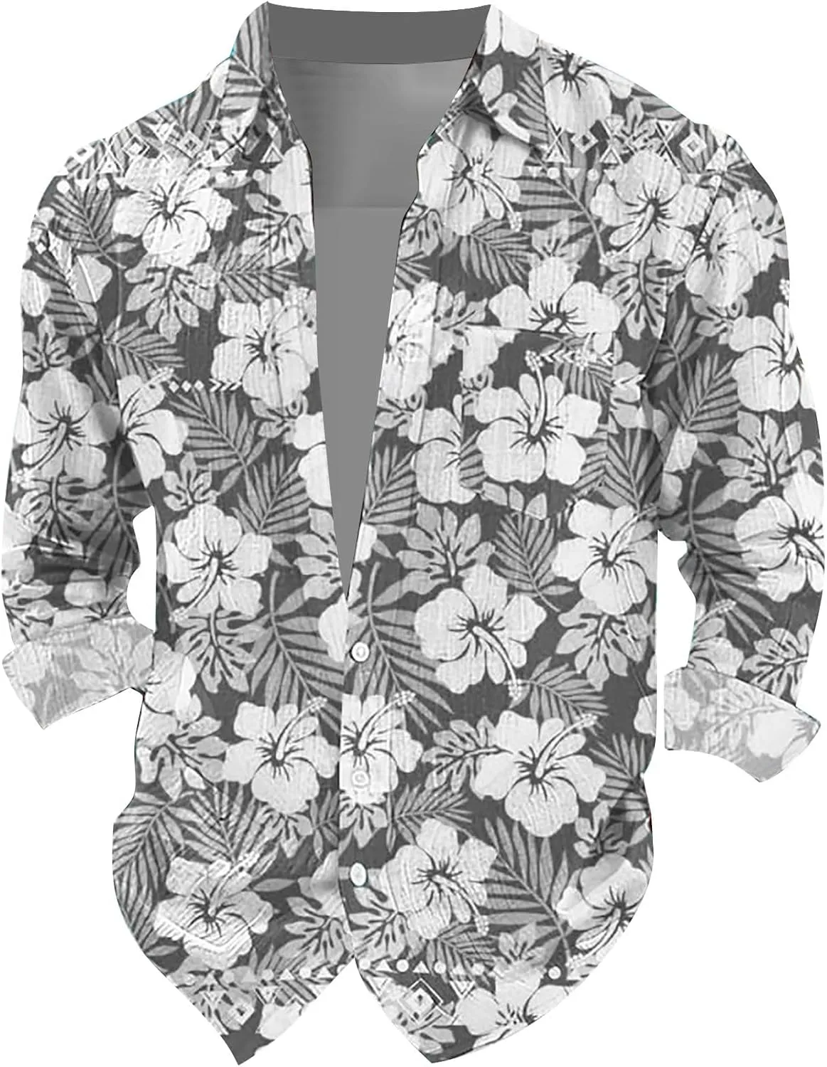 Beach Shirts for Men Sleeve Casual Button Down Beach Flower Shirt and Long Suits Mens Trunks Hawwain Shirts Mens