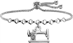 BEKECH Infinity and Sewing Machine Necklace Sewing Jewelry Quilting Jewelry for Quilters, Sewers or Costume Designers