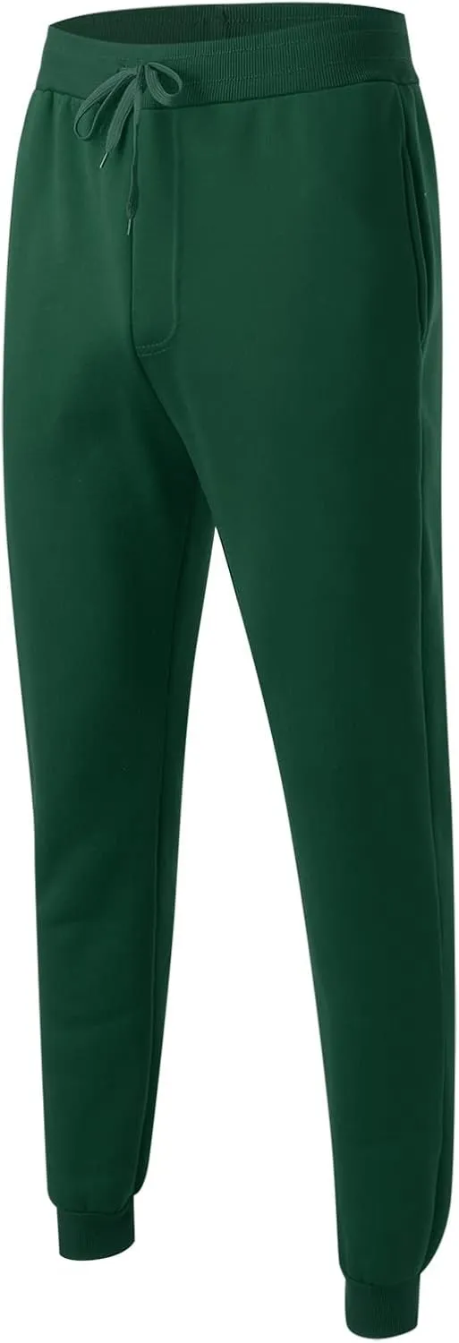 Big and Tall Sweatpants for Men Bottoms Slim Fit Sports Trousers with Zip Pockets Mens Cargo Sweatpants Heavyweight