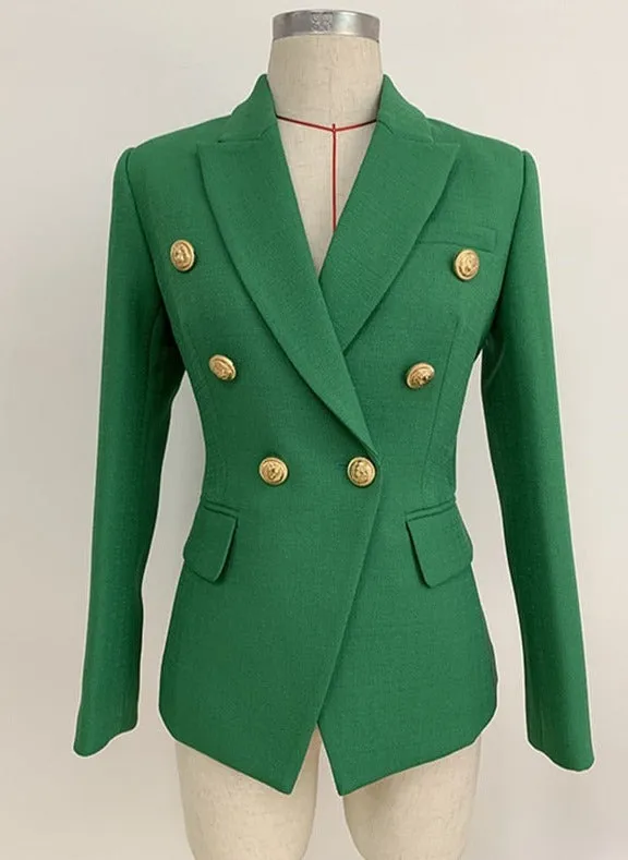 Blazer voor Dames - Groen - Stijlvolle en Comfortabele Pasvorm in Hoogwaardige Stof