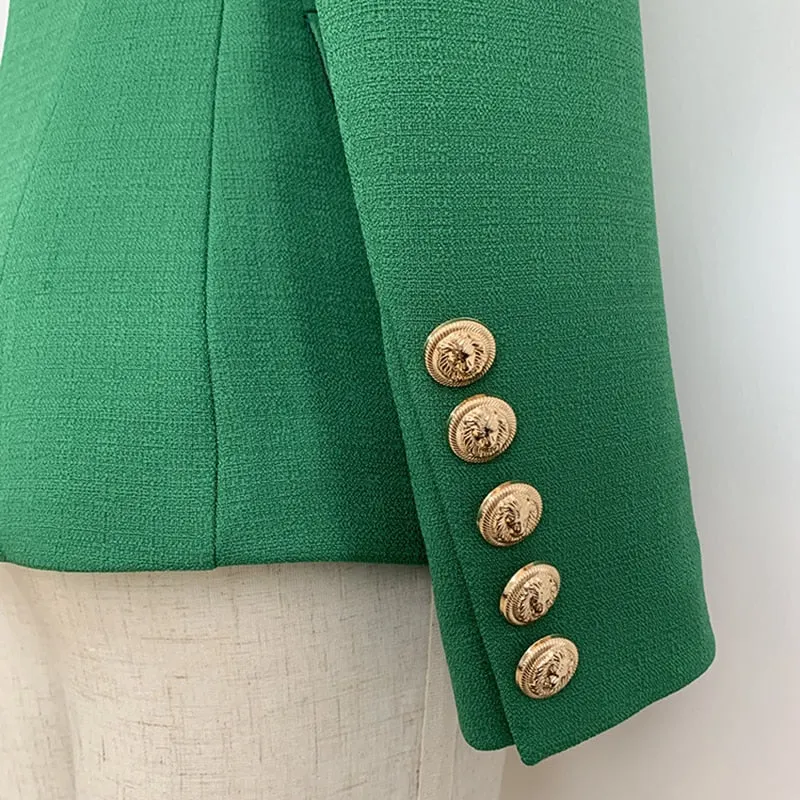 Blazer voor Dames - Groen - Stijlvolle en Comfortabele Pasvorm in Hoogwaardige Stof
