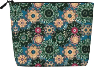 Bohemian Flower Print Cosmetic Bags for Women Large Capacity Purse Travel Toiletry Zipper Storage Pouch