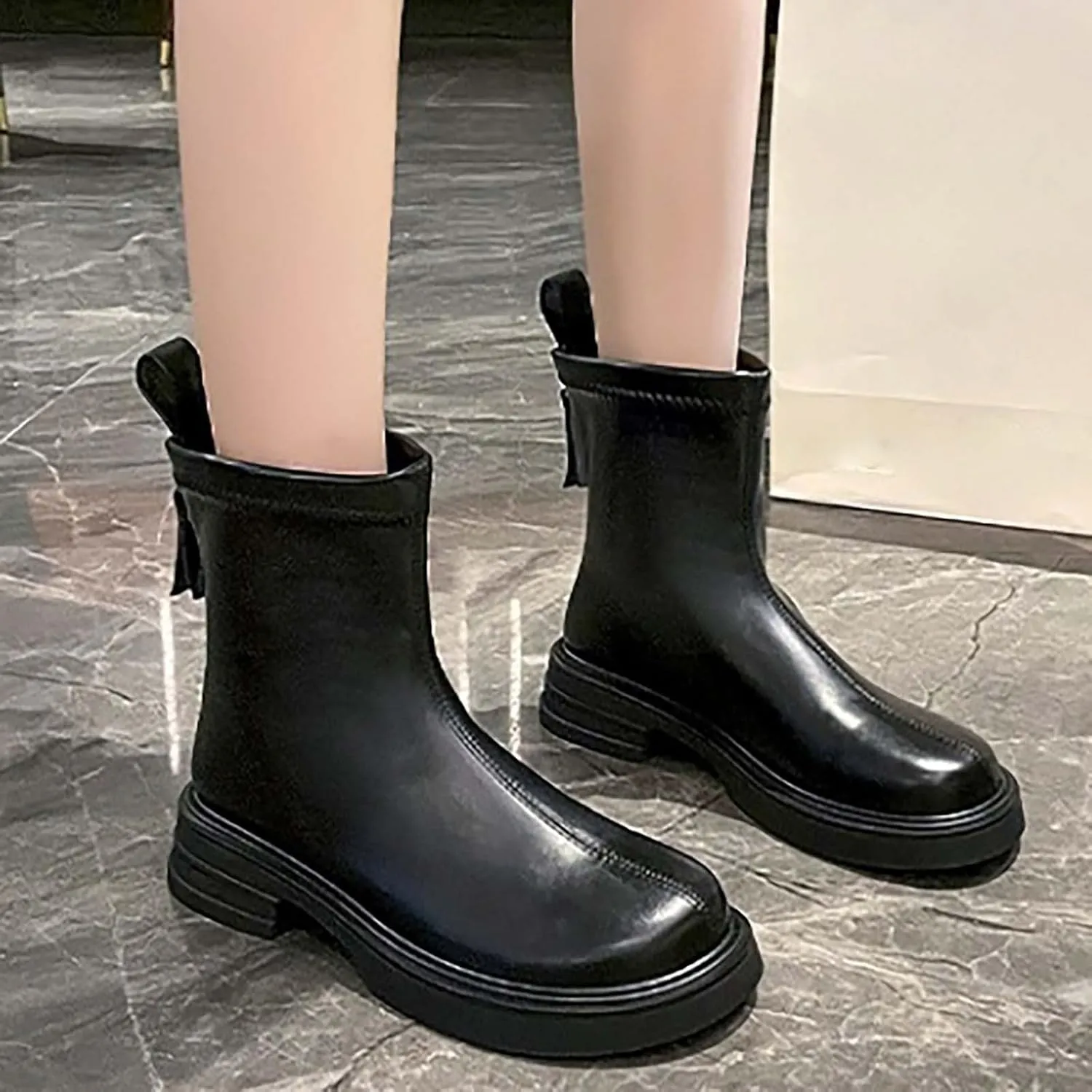 Brown Booties for Women Womens Fall Boots 2024 High Heeled Boots Wide Width Cowboy Boots for Women Black Square toe Ankle Boots for Women Low Heel Small Walking Boot for Sprained Ankle