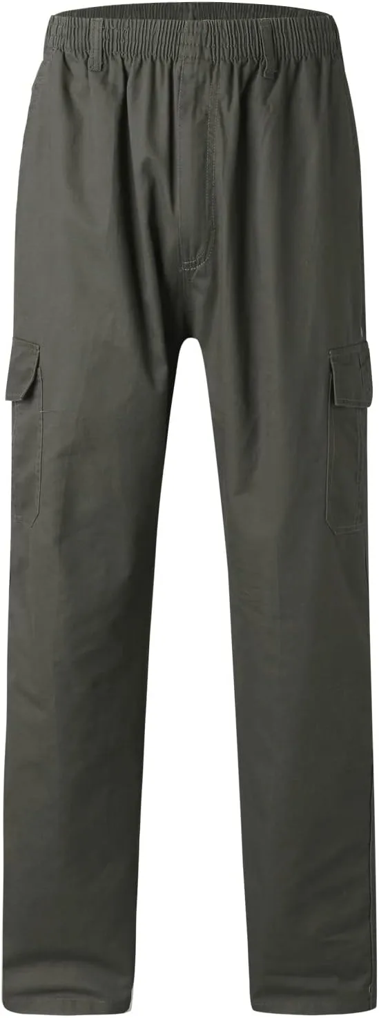 Cargo Pants for Men Big and Tall, Classic Fit Multi Pockets Cargo Track Pants Men Loose Fit Men's Lightweight Ripstop