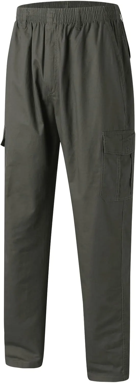 Cargo Pants for Men Big and Tall, Classic Fit Multi Pockets Cargo Track Pants Men Loose Fit Men's Lightweight Ripstop