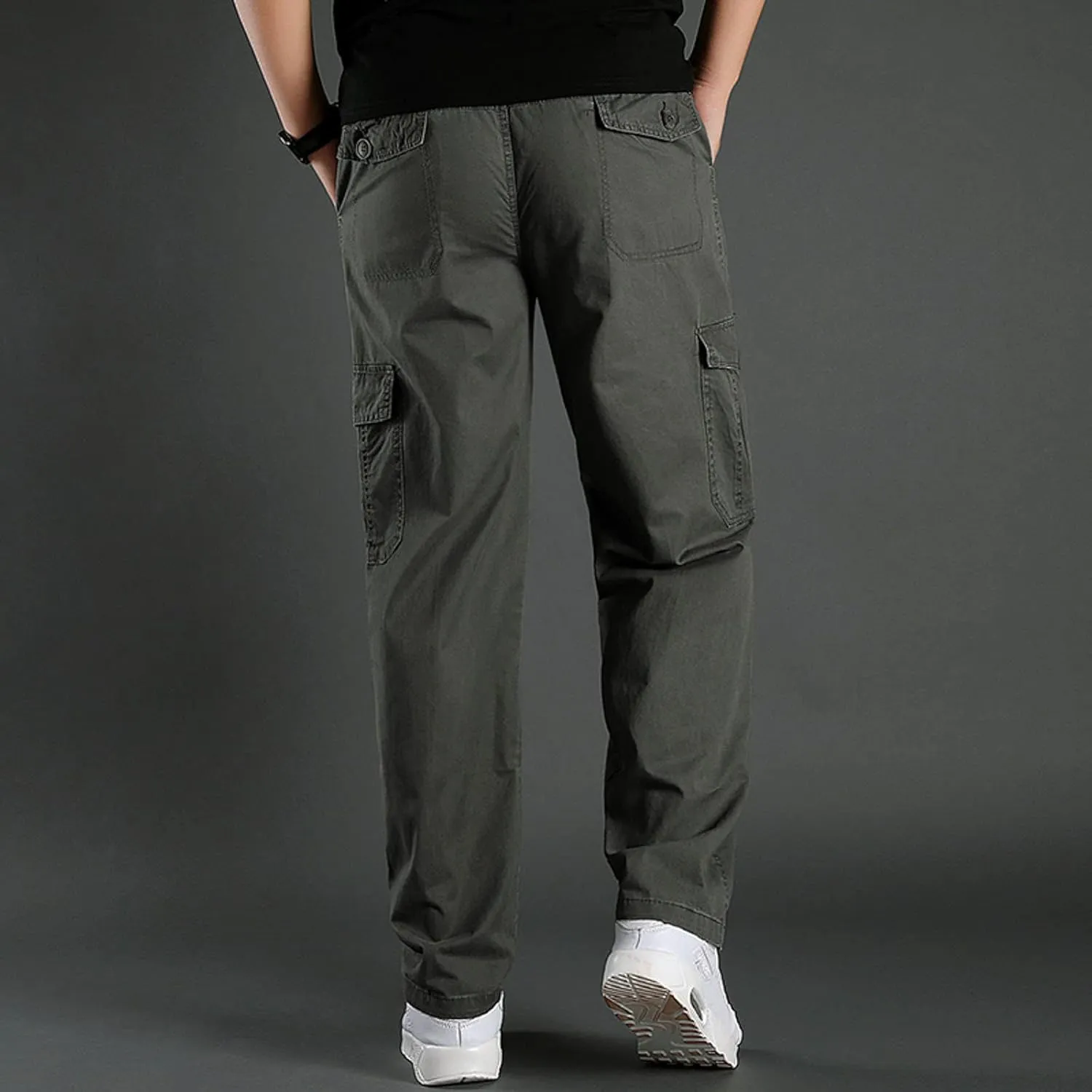 Cargo Pants for Men Big and Tall, Classic Fit Multi Pockets Cargo Track Pants Men Loose Fit Men's Lightweight Ripstop