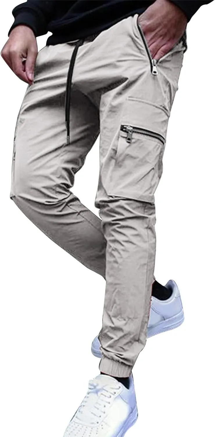 Cargo Pants for Men Big and Tall, Pants Sport Training Tapered Sweatpants Casual Athletics Joggers Mens Casual Pants