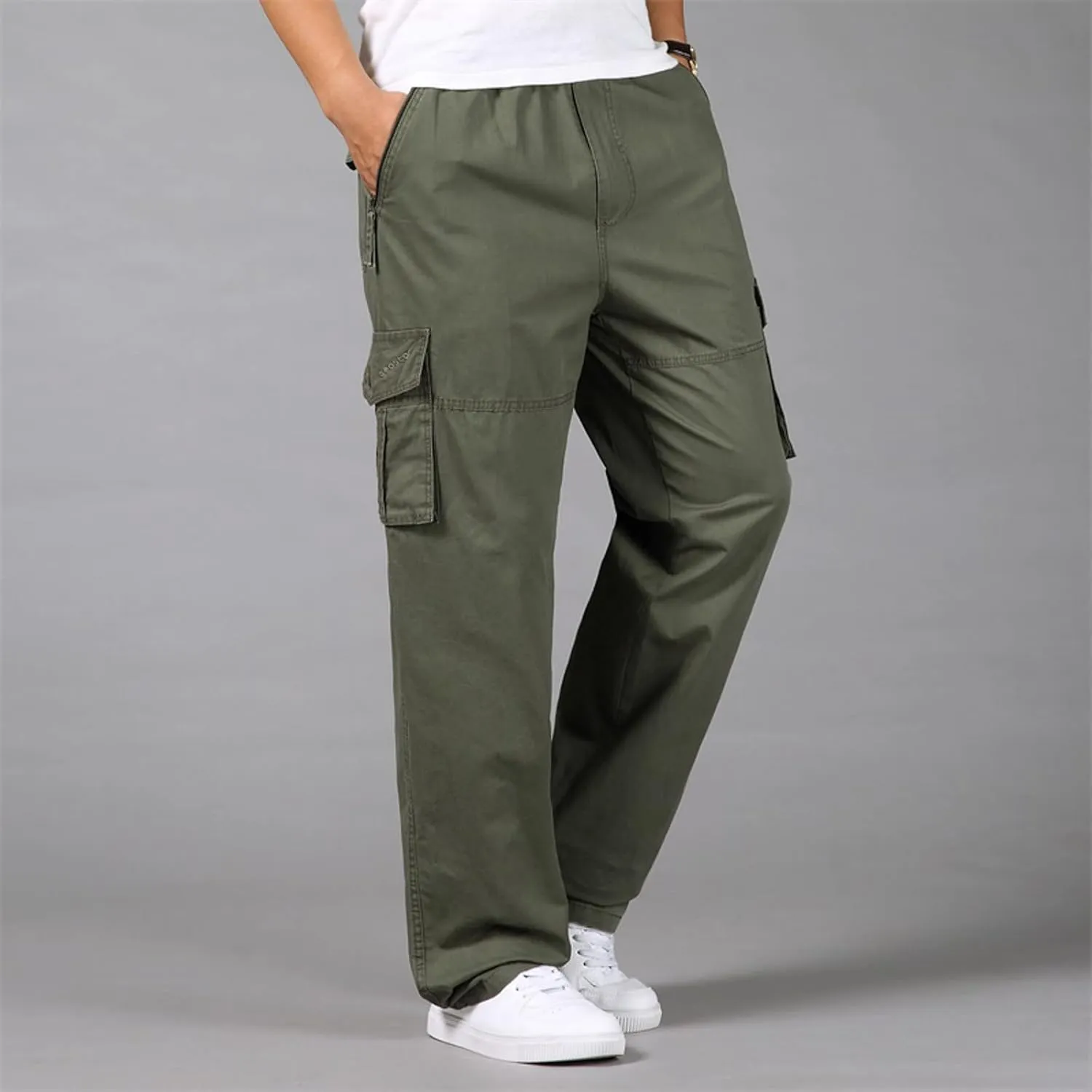 Cargo Pants for Men Joggers Casual Loose Fit Baggy Athletic Jogger Pants with Pockets Sweatpants for Men Men's Active