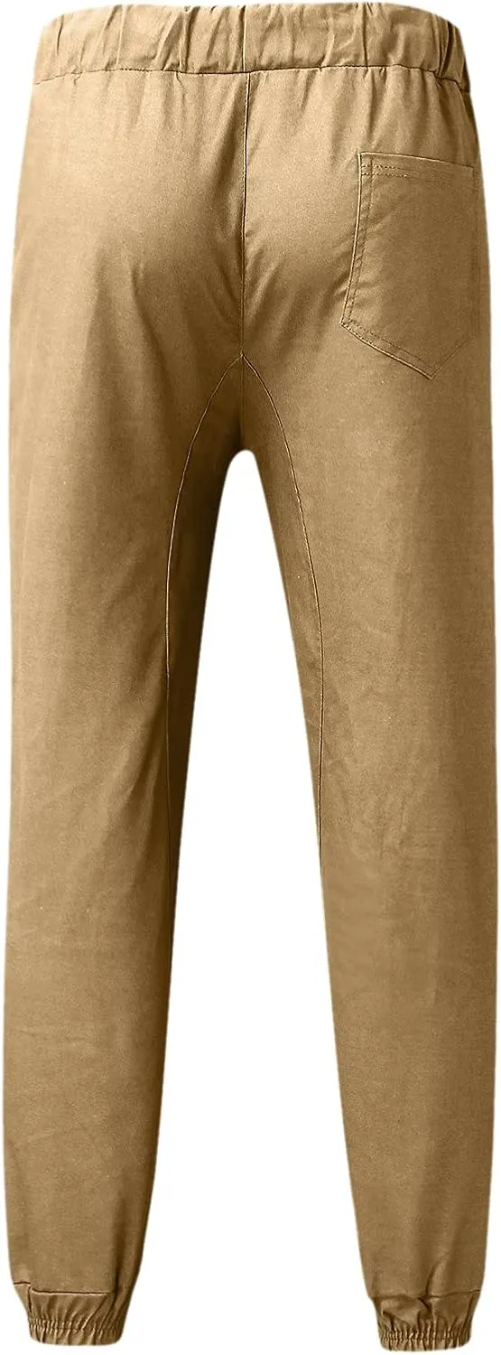 Cargo Pants for Men Relaxed Fit Mens Cargo Pants Sweatpants Men's Heavyweight Cargo Fleece Sweatpants Stretch Elastic
