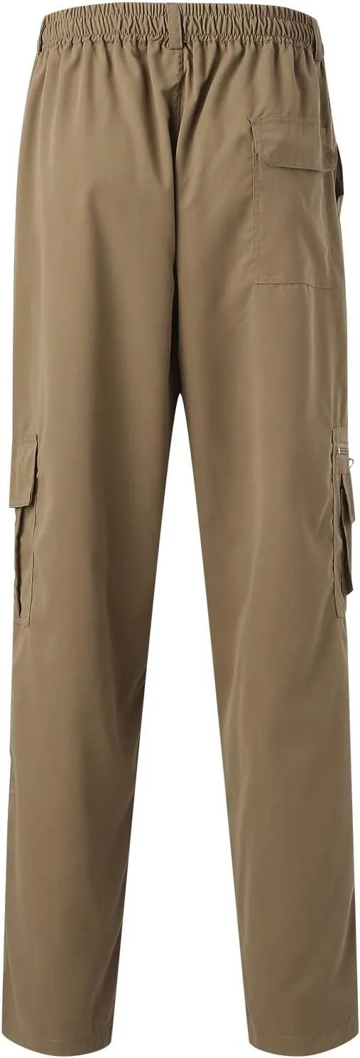 Cargo Pants for Men Relaxed Fit Pants Loose Fit Men's Classic-Fit Expandable-Waist Flat-Front Pant Mens Joggers with