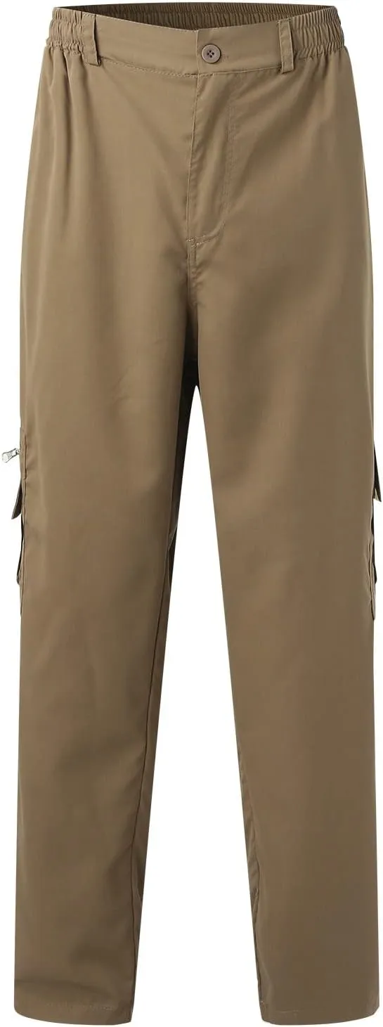 Cargo Pants for Men Relaxed Fit Pants Loose Fit Men's Classic-Fit Expandable-Waist Flat-Front Pant Mens Joggers with