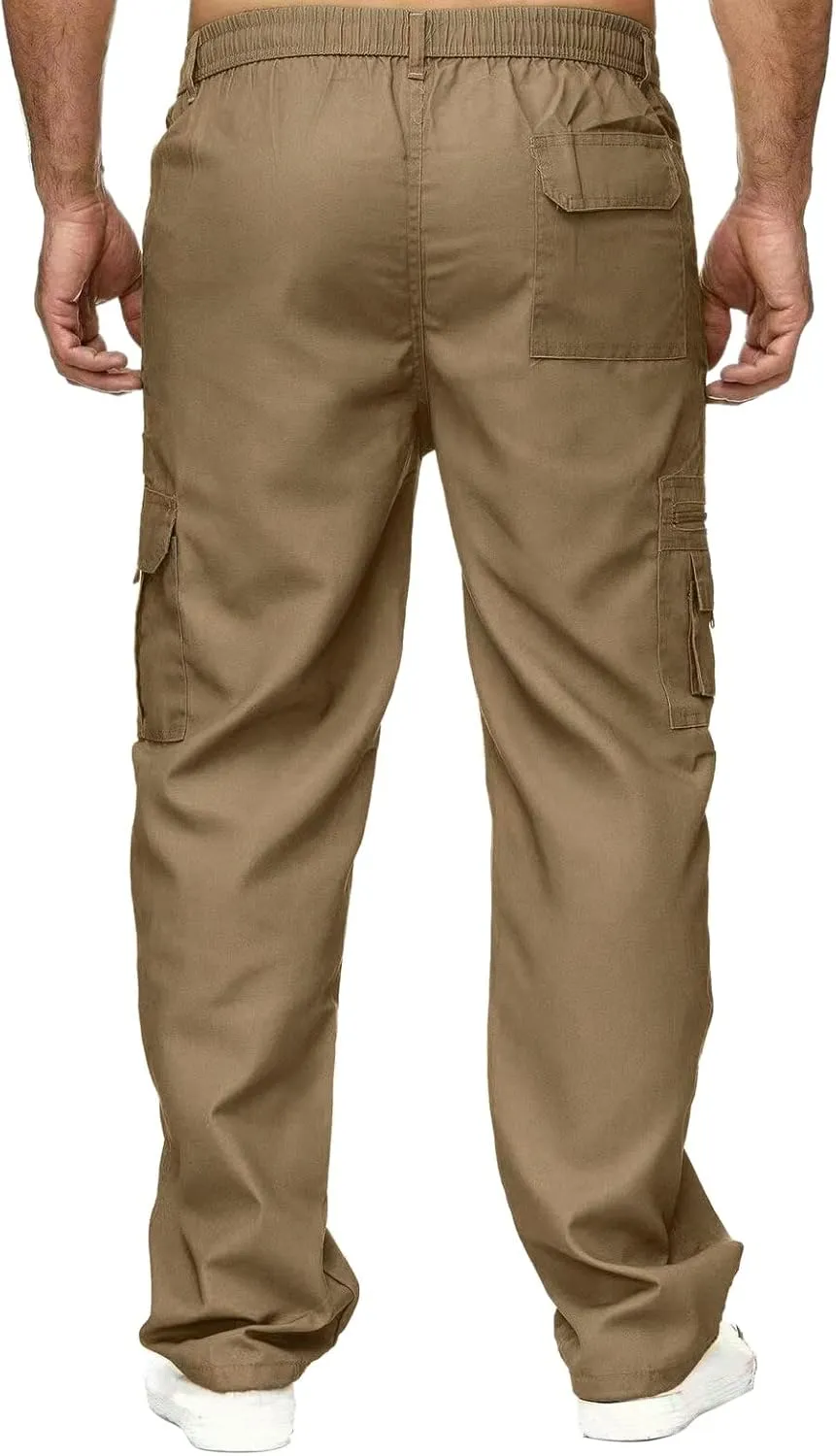 Cargo Pants for Men Relaxed Fit Pants Loose Fit Men's Classic-Fit Expandable-Waist Flat-Front Pant Mens Joggers with