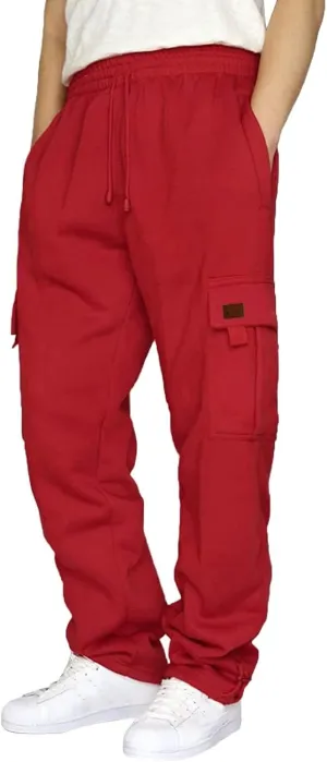 Cargo Pants for Men,Cargo Sweatpants for Men Big and Tall Running Pants Drawstring Work Pants Loose Fit Lounge Pants