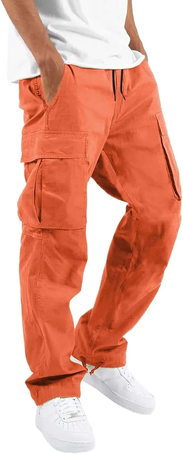 Cargo Sweatpants for Men Big and Tall Mens Fashion Cargo Pants Athletic Joggers Pants Chino Trousers Mens Sweatpants