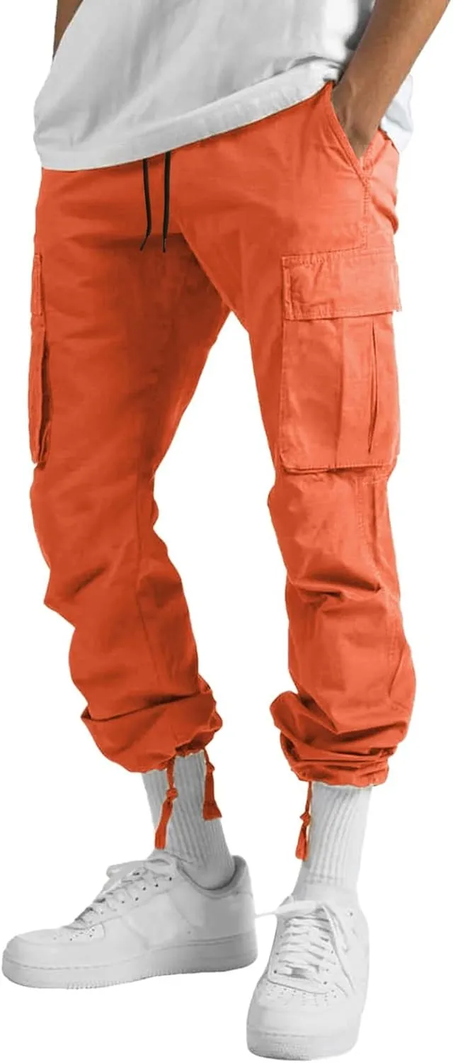 Cargo Sweatpants for Men Big and Tall Mens Fashion Cargo Pants Athletic Joggers Pants Chino Trousers Mens Sweatpants