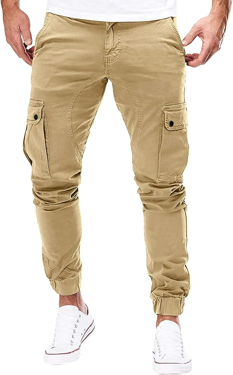 Cargo Sweatpants for Men Big and Tall Sport Pants Drawstring Sports Trousers for Men Mens Cargo Sweatpants Drawstring