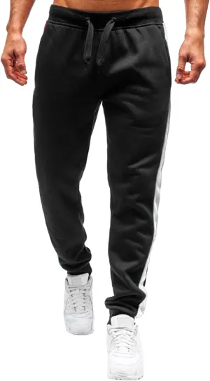 Cargo Sweatpants for Men Big and Tall Thermal Winter Running Athletic Joggers with Pockets Men's Gym Training Jogger