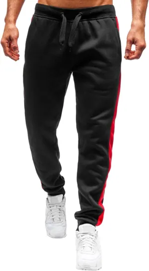 Cargo Sweatpants for Men Big and Tall Thermal Winter Running Athletic Joggers with Pockets Men's Gym Training Jogger