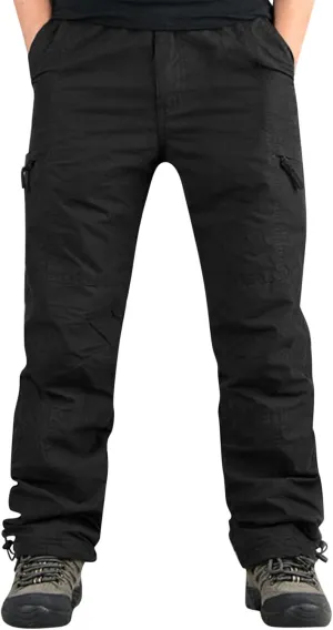 Cargo Sweatpants for Men Fleece Jogger Pants Big & Tall Sizes Sweatpants for Men with Pockets Men's Casual Pants Hip