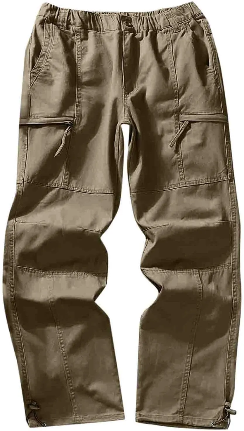 Cargo Sweatpants for Men Fleece Jogger Pants Big & Tall Sizes Sweatpants for Men with Pockets Men's Casual Pants Hip