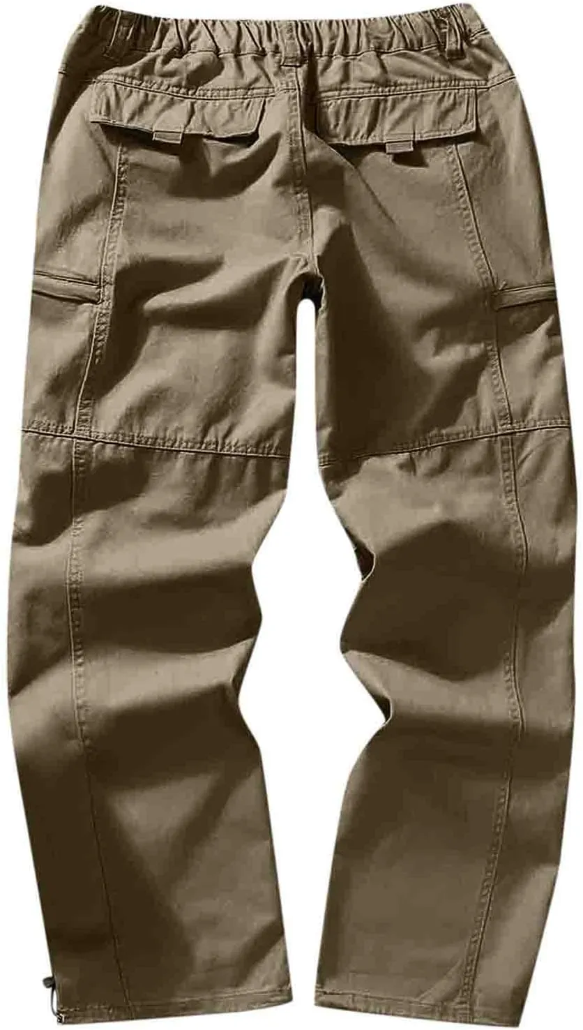 Cargo Sweatpants for Men Fleece Jogger Pants Big & Tall Sizes Sweatpants for Men with Pockets Men's Casual Pants Hip