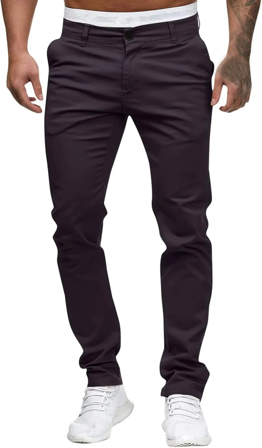 Cargo Sweatpants for Men Khaki Baggy Pants with Zipper Pockets Man's Lightweight Hiking Ripstop Cargo Pants Regular