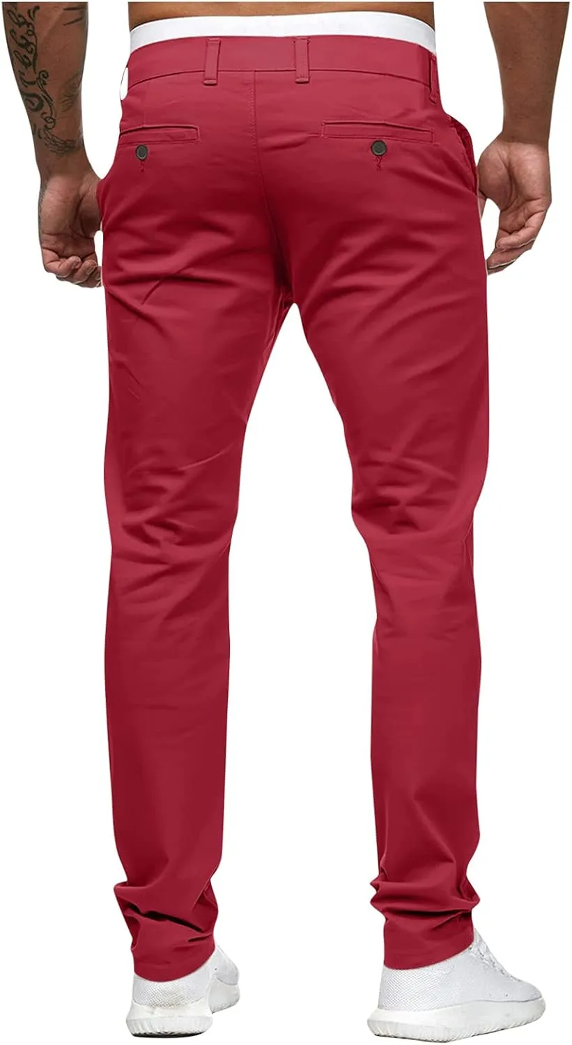 Cargo Sweatpants for Men Khaki Baggy Pants with Zipper Pockets Man's Lightweight Hiking Ripstop Cargo Pants Regular