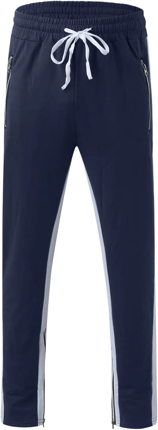 Cargo Sweatpants for Men Pants Sport Daily Workout Pants Mens Baggy Sweatpants with Pockets Fleece Sweat Pants Black